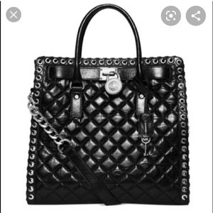 EUC Hamilton Hippie Grommet Quilted Leather Tote